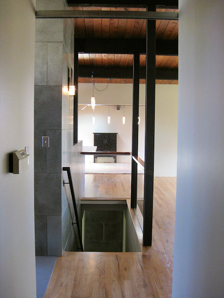 New open stairwell after renovation