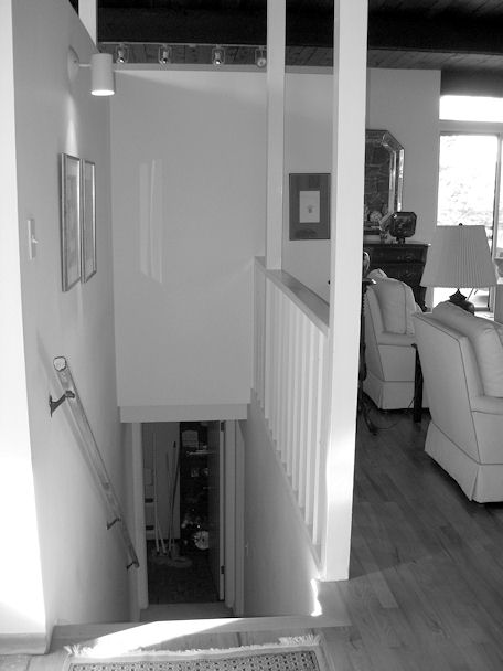 Original enclosed stairwell before remodel